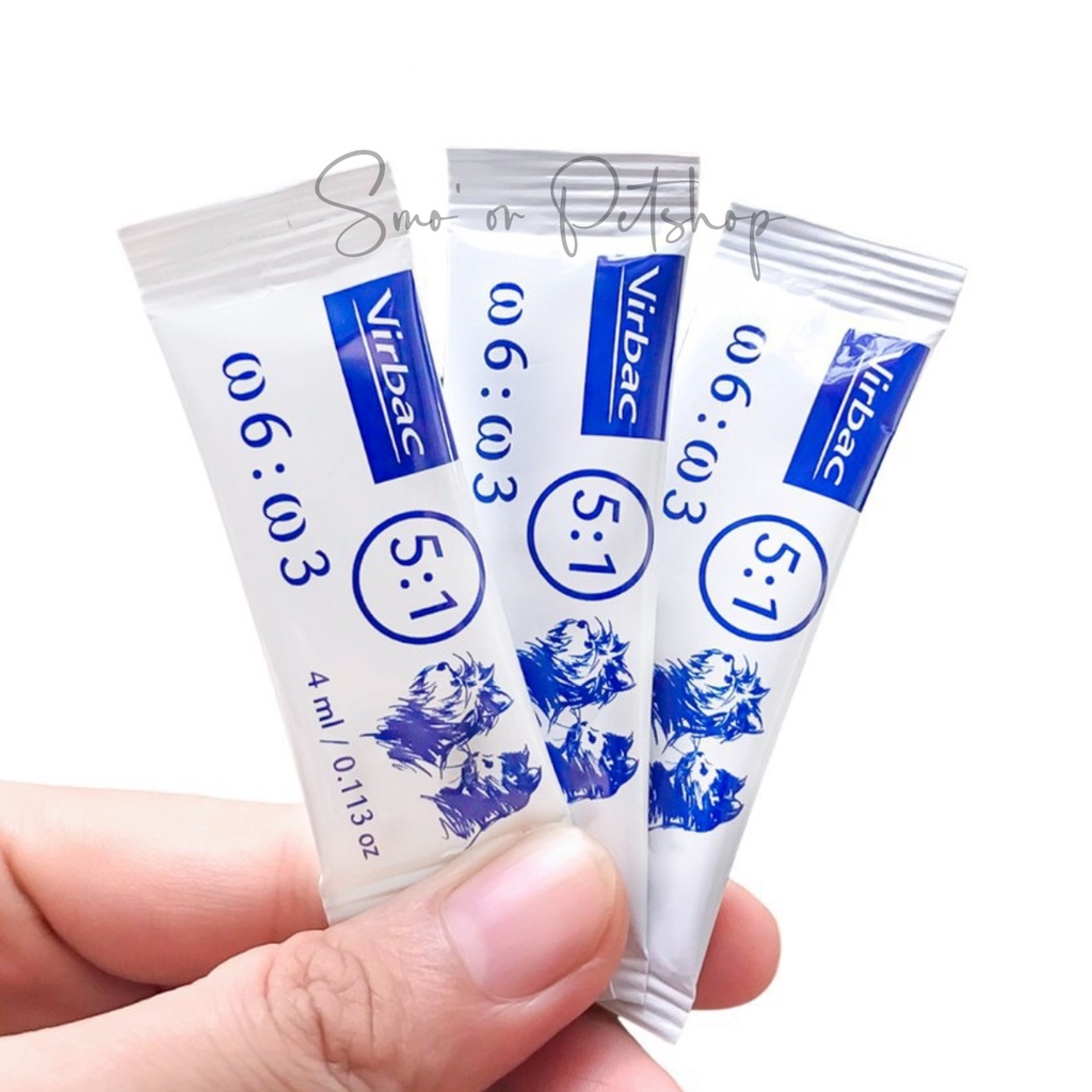 Gel dinh dưỡng Virbac Megaderm 4ml dưỡng lông và da cho chó mèo - Gói lẻ