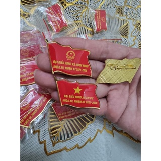 Cờ đảng,cờ đại hội, cờ đeo ngực, cờ đại biểu, biểu trưng, huy hiệu, cờ đại hội đảng.