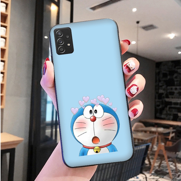 Mềm Ốp Điện Thoại Dẻo Viền Đen Họa Tiết Hoạt Hình Doremon Cho samsung galaxy a81 a82 a91 m20 m30 m30s m21 m31 m51