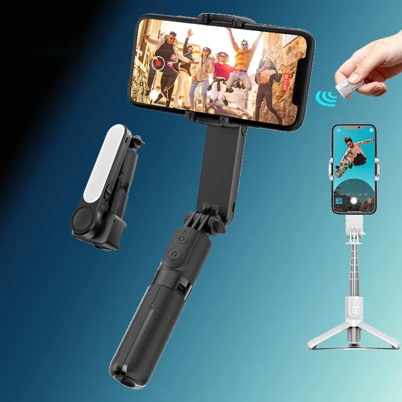 𝕲𝖎𝖒𝖇𝖆𝖑 Đ𝖎ệ𝖓 𝕿𝖍𝖔ạ𝖎 Gậy Chụp Hình Gimbal L09 - Gậy Quay Phim Chống Rung Có Đèn Led - Gimbal Chống Rung Cho Điện Thoại