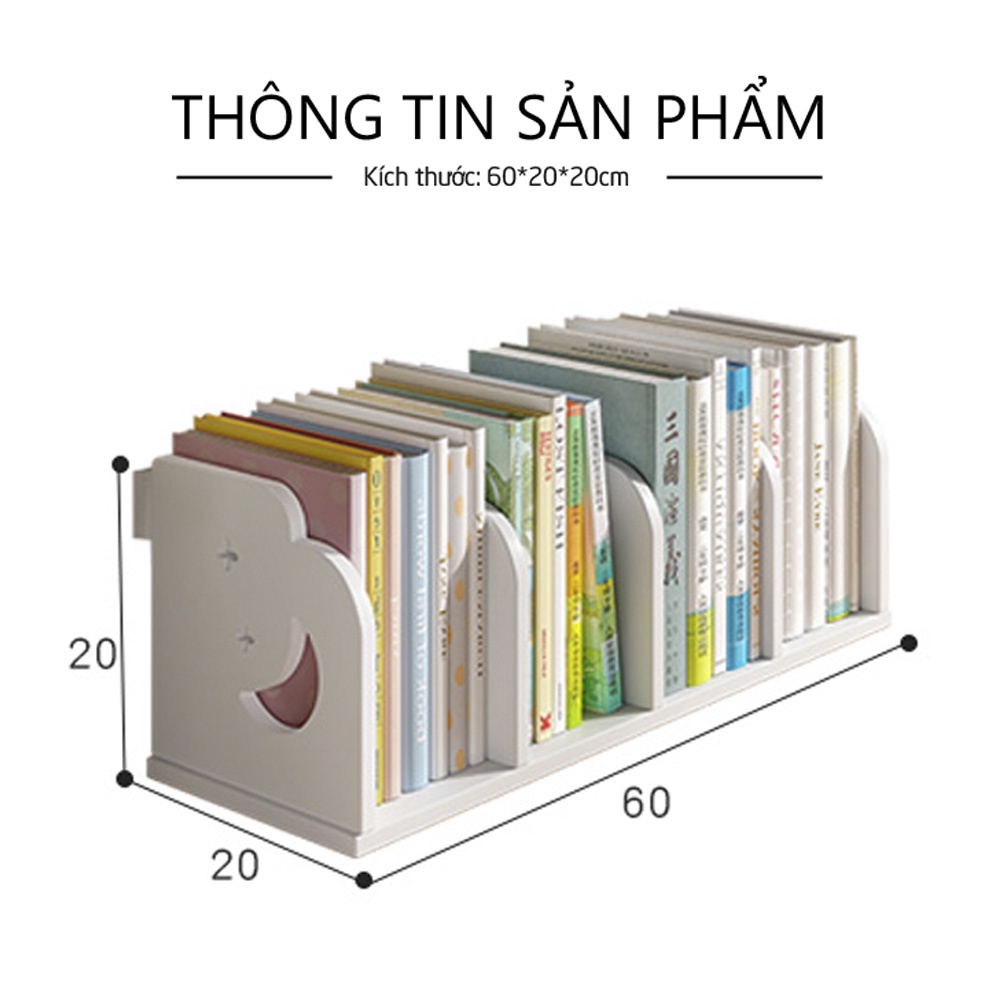 Kệ sách kệ để bàn màu trắng, kệ trang trí bàn học bàn làm việc - SIG410