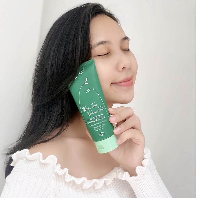 [Kiềm dầu 8H, ngừa mụn, 0% khô da] Sữa Rửa Mặt Than Tre Tràm Trà pH 5.5 GUO 100gr