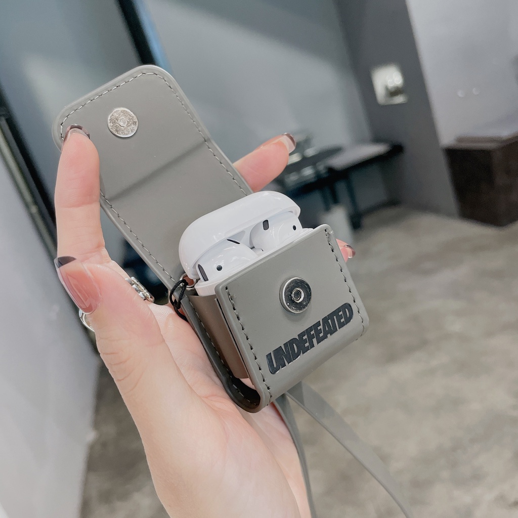 Vỏ Bảo Vệ Hộp Sạc Tai Nghe AirPods3 ADER Clein 2021 Bằng Da Màu Đen Thời Trang 2021 Mới Ốp