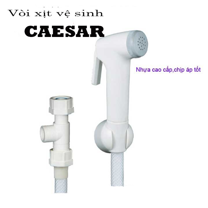 Vòi xịt vệ sinh bồn cầu nhựa cao cấp chính hãng Caesar