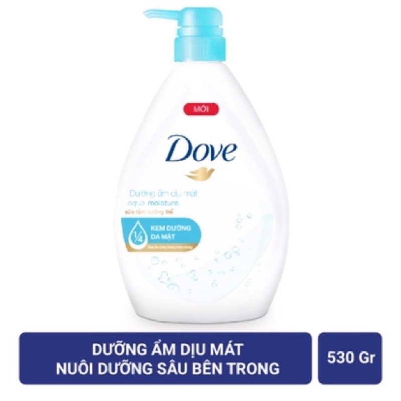 Sữa tắm dưỡng thể Dove với 1/4 kem dưỡng da mặt 530g