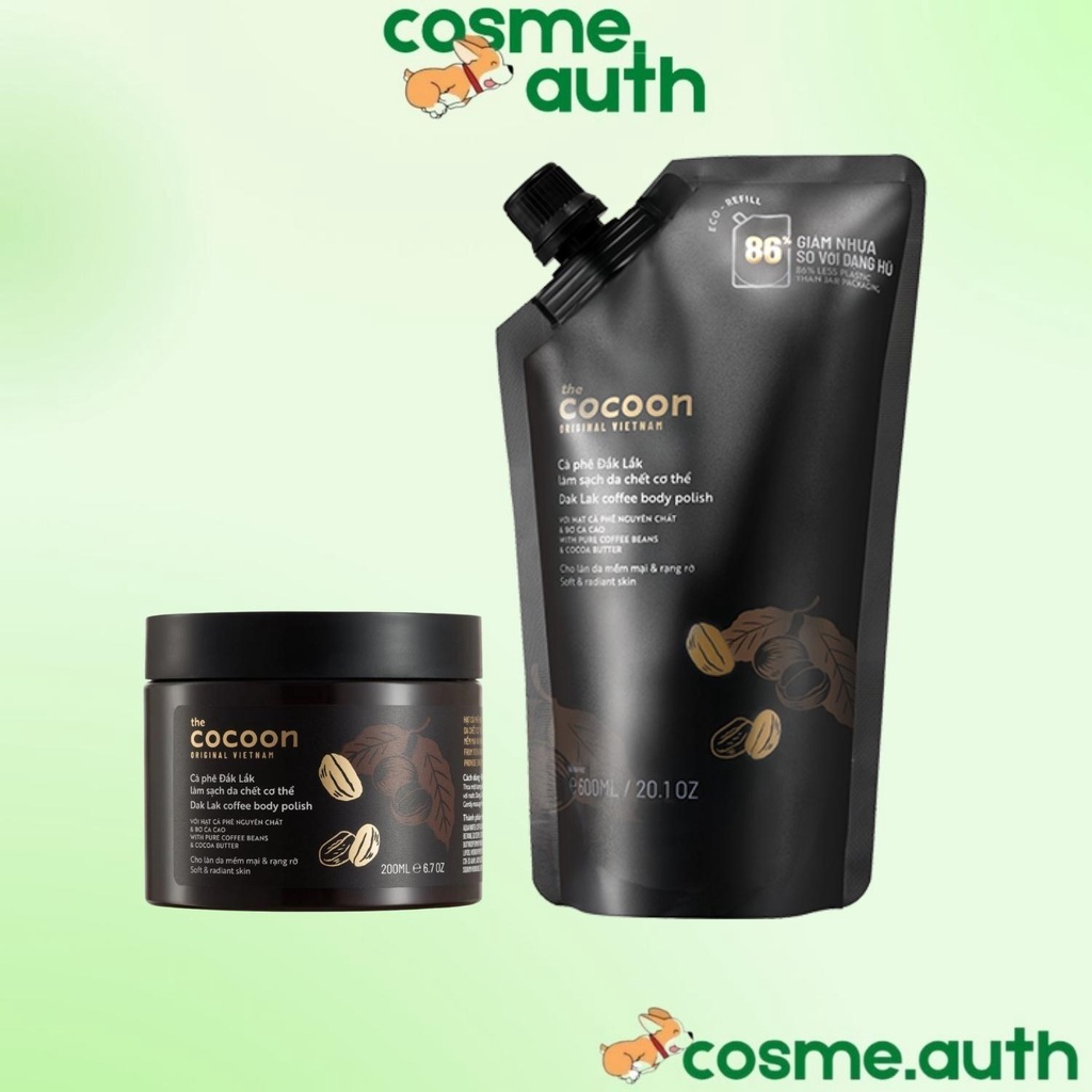 Tẩy Da Chết Body Cà Phê Cocoon Dak Lak Coffee Body Pilish