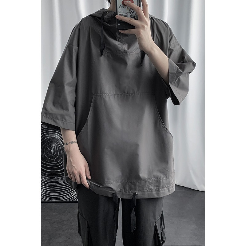 Áo Hoodie Tay Lỡ Dáng Rộng Phong Cách Đường Phố Cá Tính