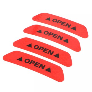 Bộ 04 Decal phản quang OPEN dán cánh cửa ô tô