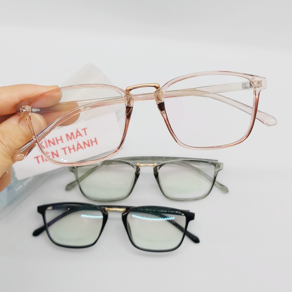 Mắt Kính Trắng Chắn Bụi Nhựa Dẻo Thời Trang HQ Dáng Vuông Bầu V210  - Kính Mắt Tiến Thành