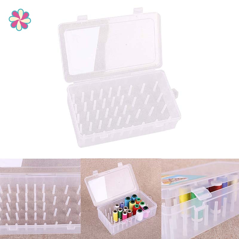 Hộp Đựng Dụng Cụ Trong Suốt Chỉ May Mặc 42 Cuộn