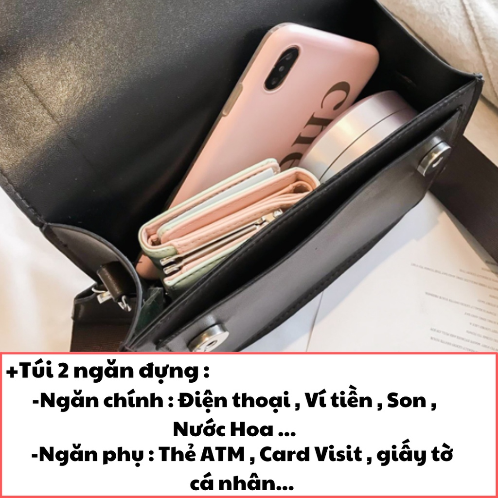 Túi xách nữ đeo chéo đẹp , Túi đeo chéo nữ 2 ngăn giá rẻ cao cấp da trơn MT779
