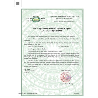 Dầu Gấc Vinaga DHA 100 viên