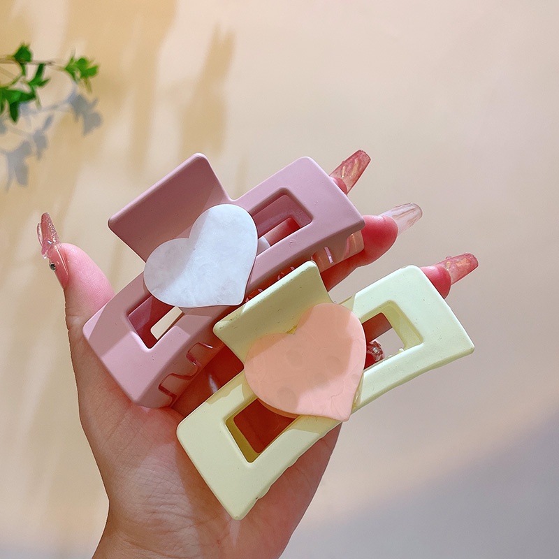 Kẹp Tóc Càng Cua Hình Cá Mập Cỡ Lớn Màu Hồng Dễ Thương Cho Bạn Gái