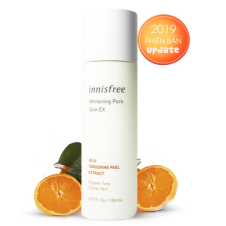 Nước Hoa Hồng Innisfree Whitening Pore Skin EX 150ml lọ màu vàng