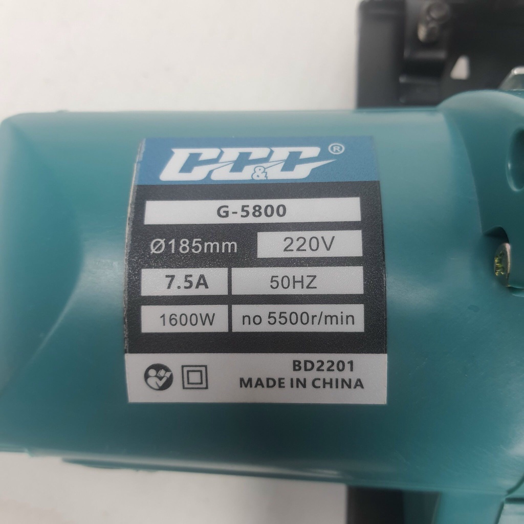Máy cắt gỗ cầm tay 5800, máy cưa gỗ mini chính hãng GGG lưỡi 185mm, công suất lớn 1600W, tặng kèm 1 lưỡi