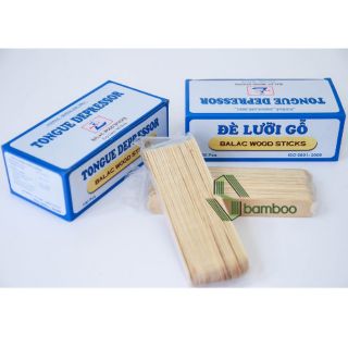 QUE ĐÈ LƯỠI GỖ BALAC WOOD STICKS hộp 100 que.