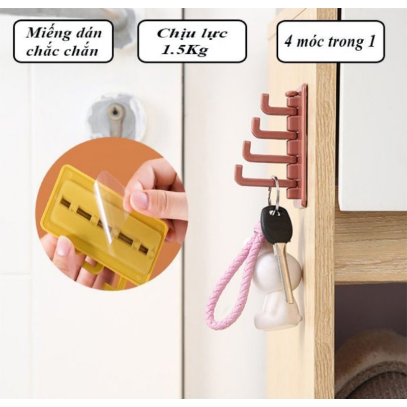 Móc treo đồ dán tường hình cây thông