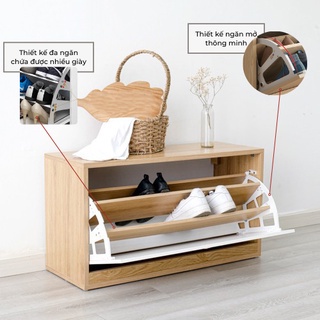Tủ Giày Thông Minh VANDO Tiết Kiệm Diện Tích Dạng Ghế Ngồi Có Nệm Da Cao Cấp Dài 80cm