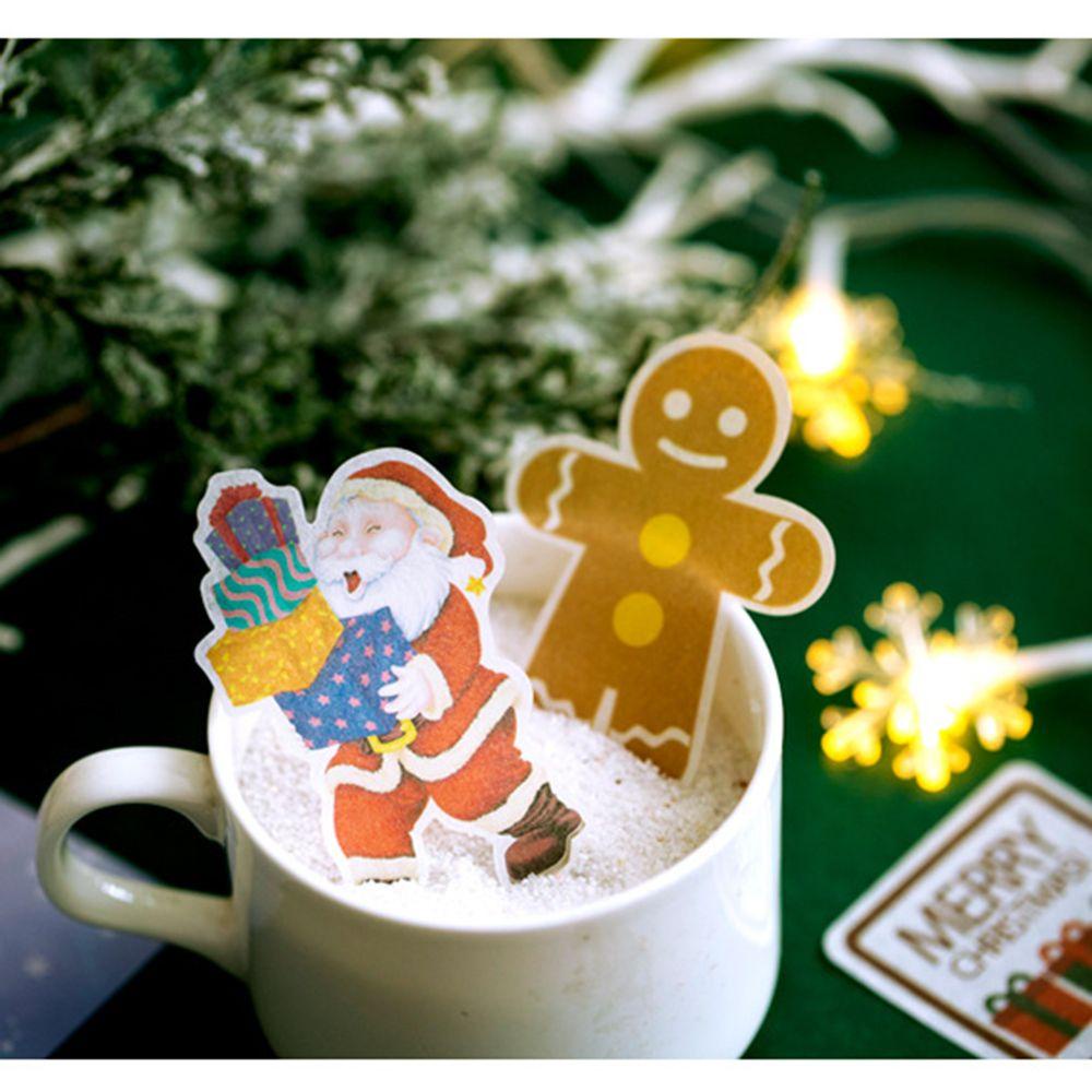 PISTA Bộ 60 Sticker Dán Trang Trí Giáng Sinh