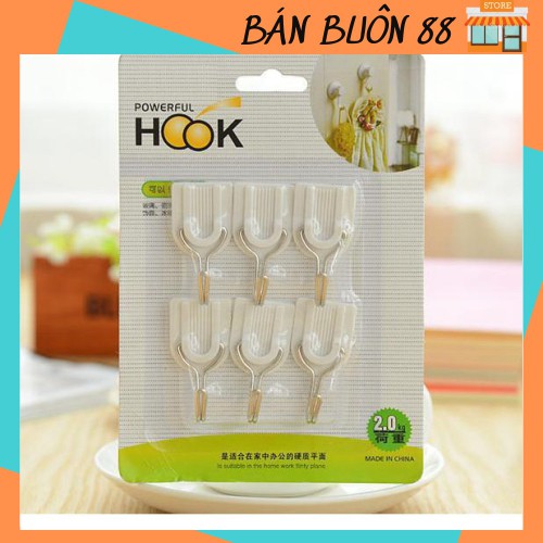 Vỉ 6 móc dính treo đồ tiện dụng 1255 shop Giang Phạm