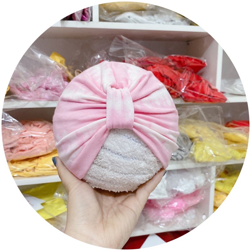 mũ turban hồng loang(sz5-10kg)
