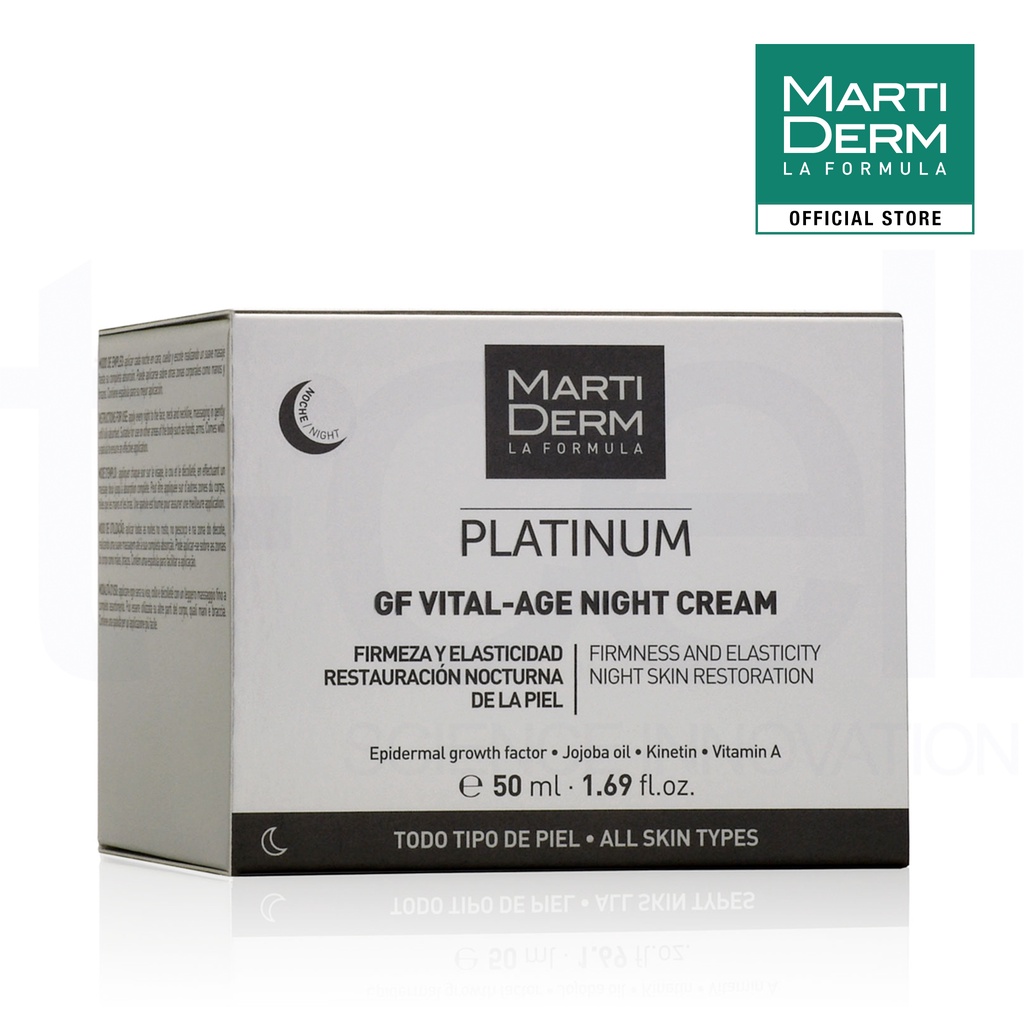 Kem Dưỡng MartiDerm Platinum GF Vital Age Night Cream Phức Hợp 1% Retinol Phục Hồi Hỗ Trợ Giảm Mụn & Trẻ Hóa -  50ml