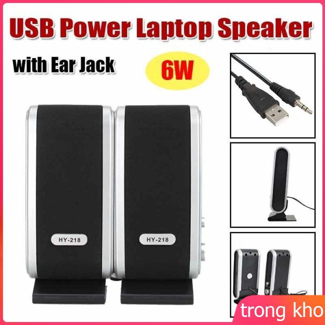 Bộ 2 loa máy tính nguồn USB giắc cắm 3.5mm cho máy tính để bàn/laptop | BigBuy360 - bigbuy360.vn