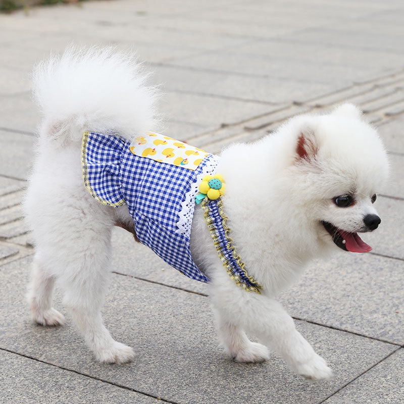 Đầm Họa Tiết Caro Dễ Thương Cho Thú Cưng