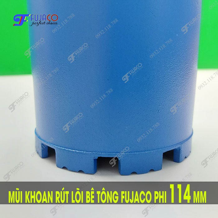 Mũi khoan rút lõi bê tông phi 114 mm - FUJACO | 114mm Diamond Core Drill Bit for Concrete, Brick, Masonry, Stone, Marble