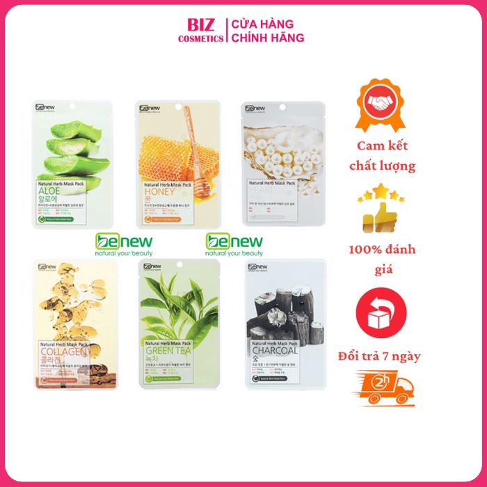 Hàng Chính Hãng- Mặt Nạ Trắng Da Sạch Nhờn Dưỡng Âm Cao Cấp Benew Hàn Quốc 22g/chiếc (Nhiều loại)