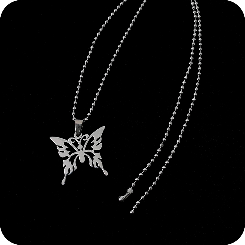 Korea Butterfly Clavicle Chain 2021 New Hip Hop Necklace Accessories
