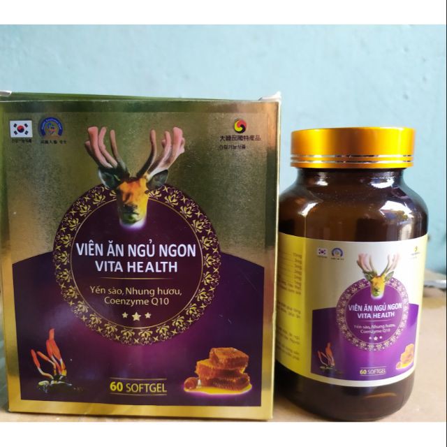 Viên ăn ngủ ngon vita health bồi bổ cơ thể (sản phẩm này không phải là thuốc và không có tác dụng thay thế thuốc