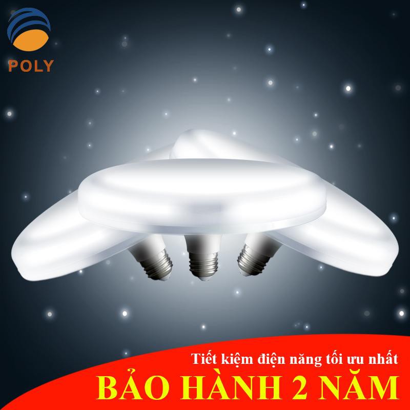 Bóng đèn Led UFO tiết kiệm điện đuôi trắng công suất tùy chọn(18W-24W-36W-50w) ánh sáng trắng | BigBuy360 - bigbuy360.vn