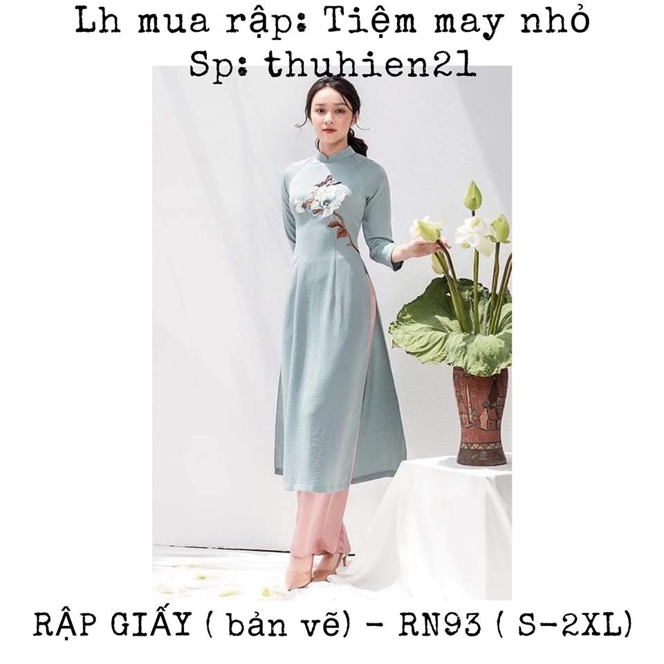 RẬP GIẤY ( Bản vẽ)_RN93_rập áo dài nữ