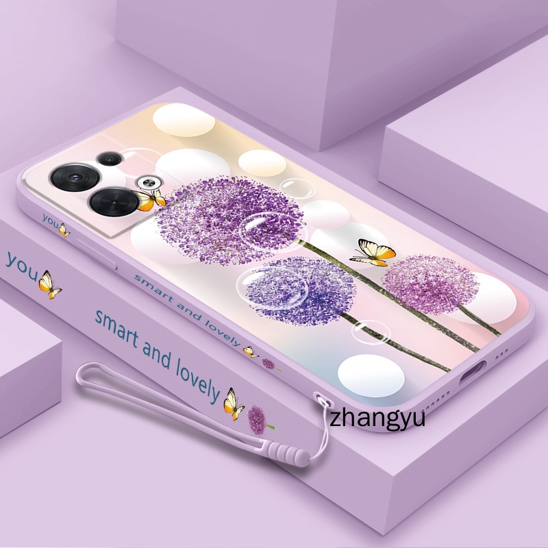 Ốp Điện Thoại Silicon Chống Sốc Họa Tiết Hoa Bồ Công Anh Cho oppo reno 8 5G reno 8 Pro oppo reno 8 Pro plus