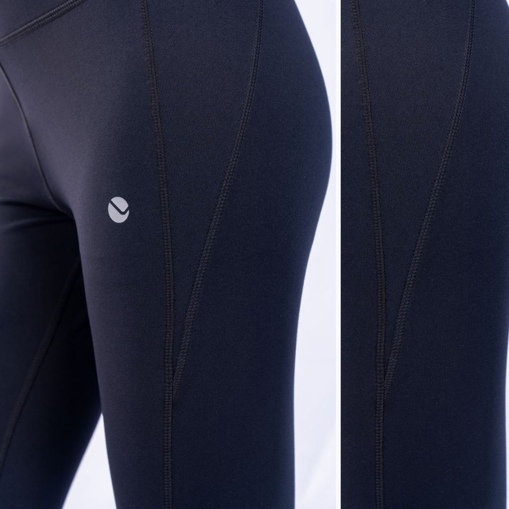 Quần Legging Dáng 7/8 Befree Livan Sport Cạp Cao Co Giãn Màu Đen