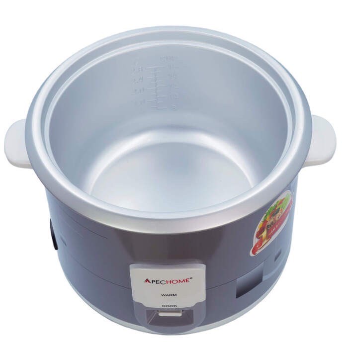 Nồi cơm điện nắp rời Apechome APH-222R 1.8L, 700W -  Lòng nồi hợp kim nhôm phủ men chống dính vỏ kim loại sơn tĩnh điện