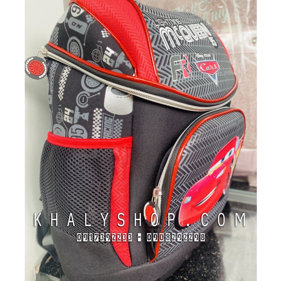 Balo học sinh đi học phù chống gù lưng hình xe đua Car MCQUEEN 95 Disney cho Bé iu