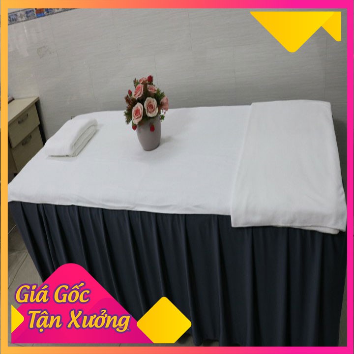 Khăn Trải Giường Spa Microfiber NAM PHONG Màu Trắng 90*190cm Siêu Thấm Nước, Không Đổ Lông