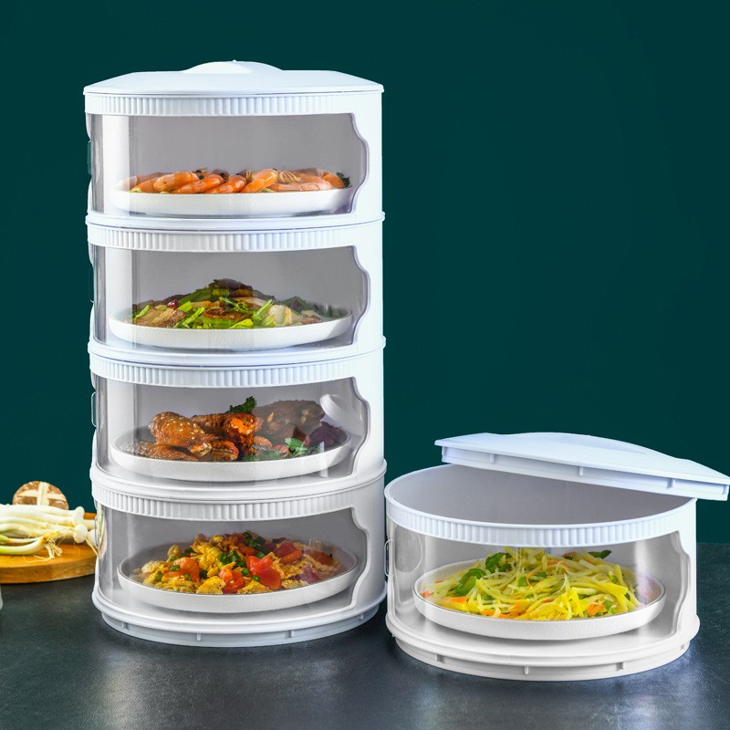 Lồng bàn đựng đồ ăn 5 tầng chống bụi, côn trùng,giữ ấm thức ăn