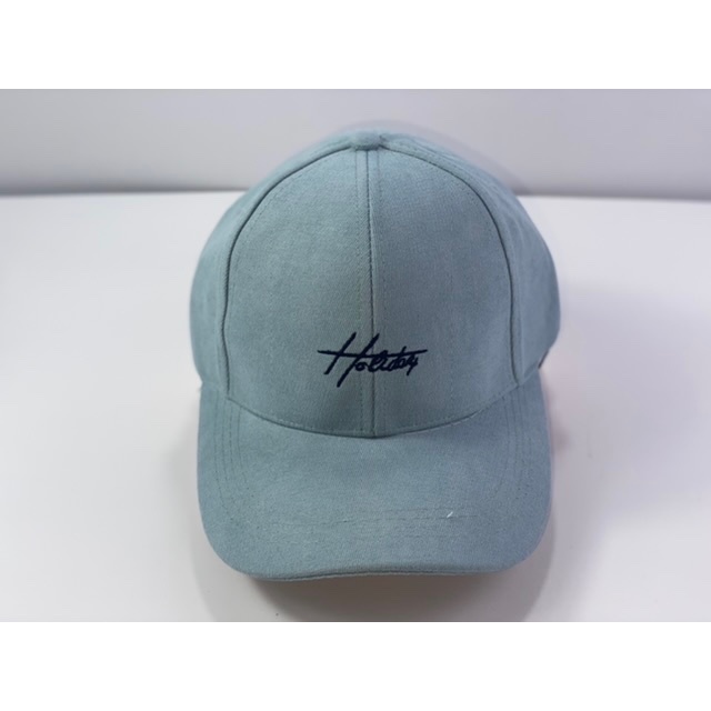Mũ kết lưỡi trai ❤️ Vải nhung thêu chữ ký Holid thời trang hàn quốc