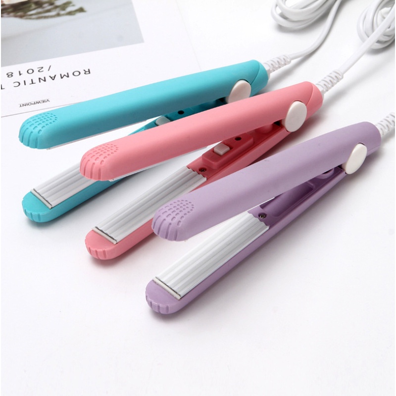 [Hàng mới về] Máy duỗi tóc mini cầm tay bằng nhựa mềm dùng ướt và khô tiện dụng