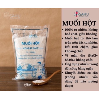 Muối biển tự nhiên dạng hột Sahu 1kg