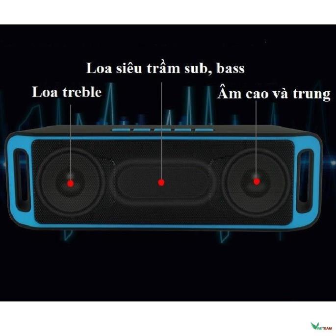 Loa Bluetooth 4.0 Siêu Bass Sc208 Không Dây Âm Thanh Siêu Trầm -dc1816
