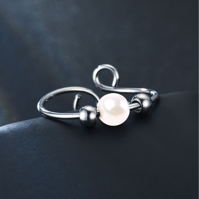 Nhẫn Xoay Bằng Thép Titan Đính Hạt Thời Trang Cho Nam