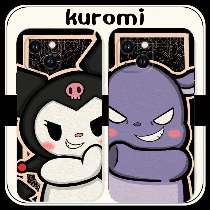 SANRIO Ốp Điện Thoại Silicon Dẻo In Hình kuromi Thời Trang Cho iPhone 11 iPhone 13 Pro Max XS Max XR 7 8 Plus 12Pro 13 Pro Max