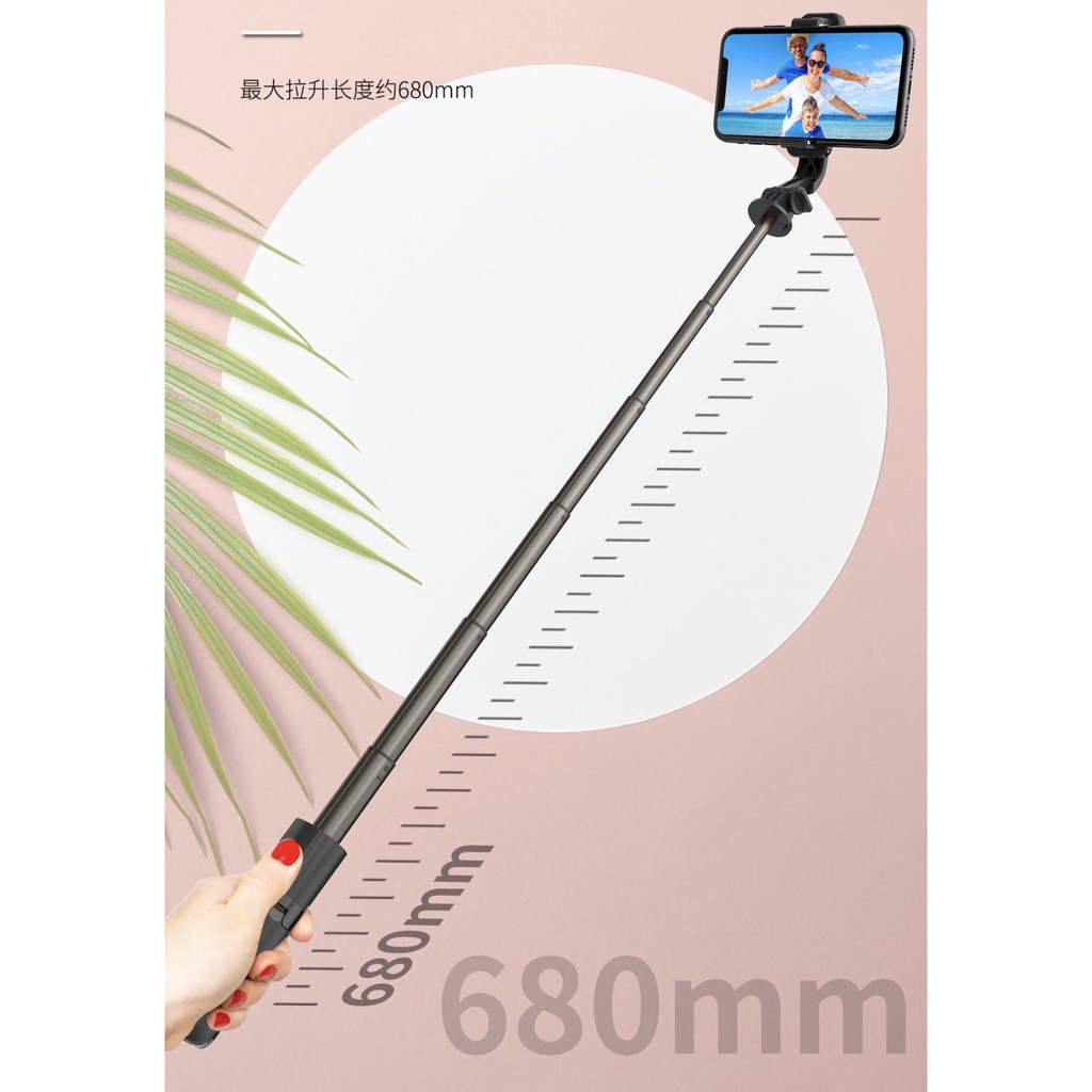 86cm - Gậy Selfie Bluetooth Shisuo Có Đèn Led, Có Điều Khiển Từ Xa - Tripod Có 3 Chân Đỡ - Gậy Selfie - Chụp Hình