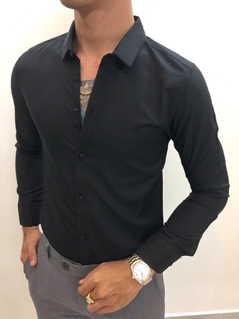 SƠ MI NAM TRƠN LỤA CAM KẾT HÌNH SHOP TỰ CHỤP | BigBuy360 - bigbuy360.vn