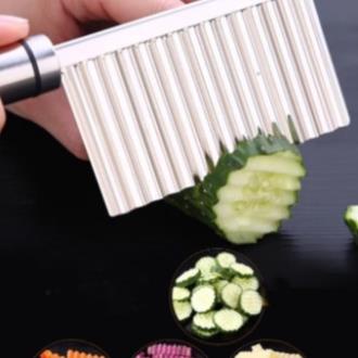 Dao thái lưỡi lượn inox sóng tạo hình củ quả IN0X  -giá sỉ