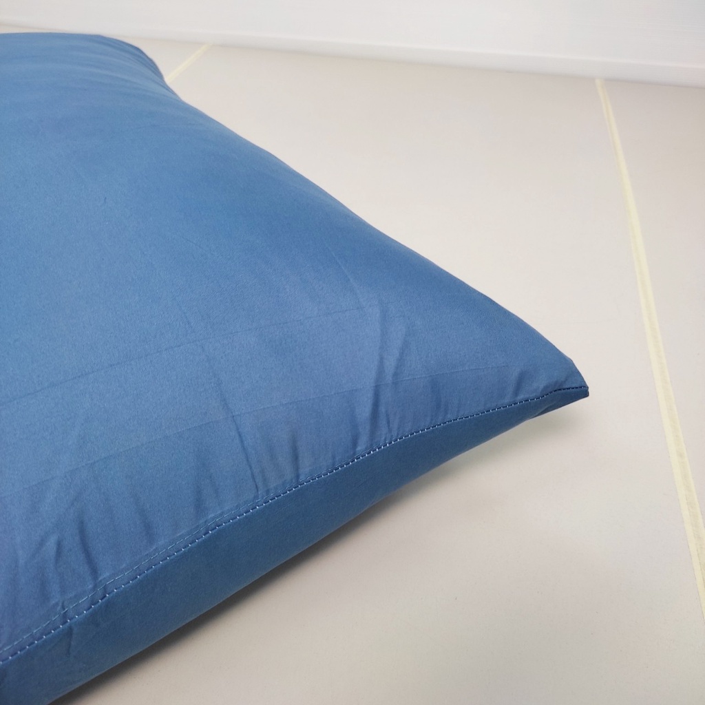 Vỏ gối 50x70cm cotton tici hàng đẹp vải tốt màu xanh biển đậm